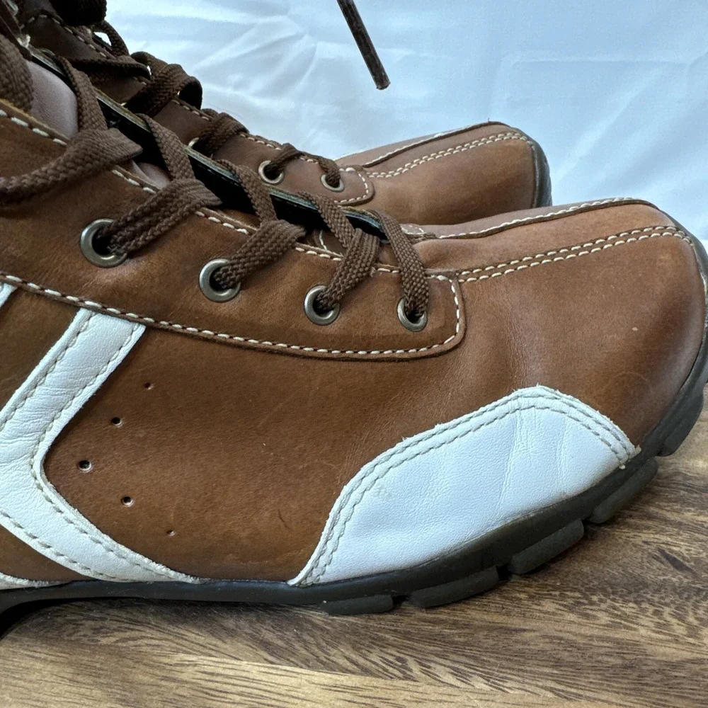 GBX Leather Ankle Boot Men's 10 M Dress Shoes‎ Brown Casual Lace Up 146914-9